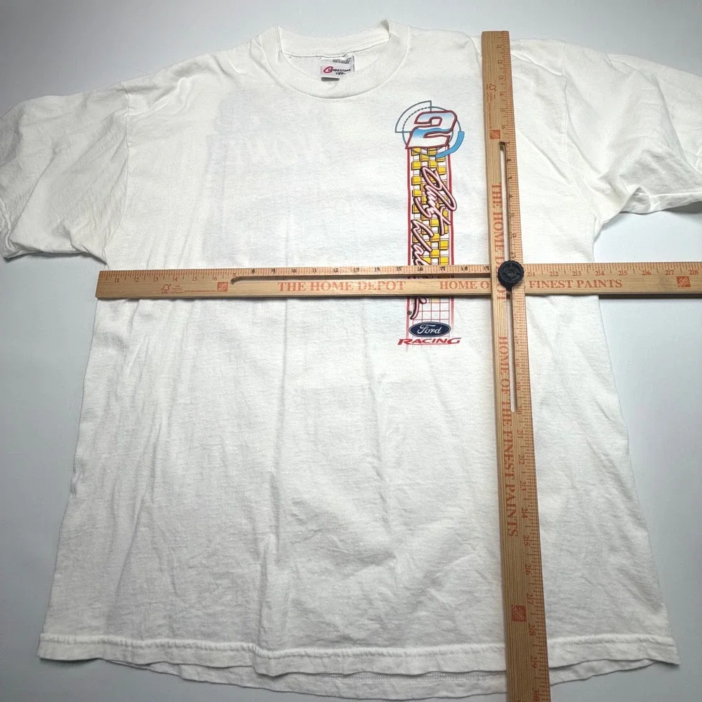 Vintage Rusty Wallace‎ NASCAR 90s Miller Lite Tee XL Double Sided